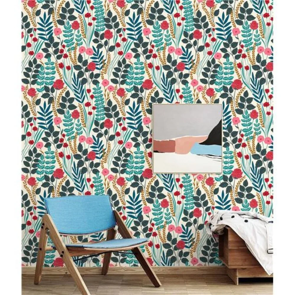 Boho Wallpaper Peel and Stick Leaf Tropical Wallpaper